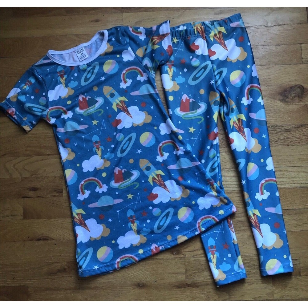 Urban Smalls Size 8 Rainbows & Rockets Shift Dress & Leggings